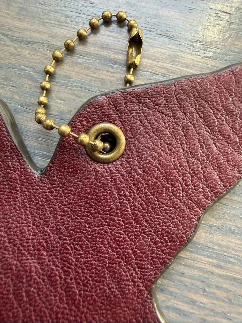 Leather Dove Keychain Bag Charm